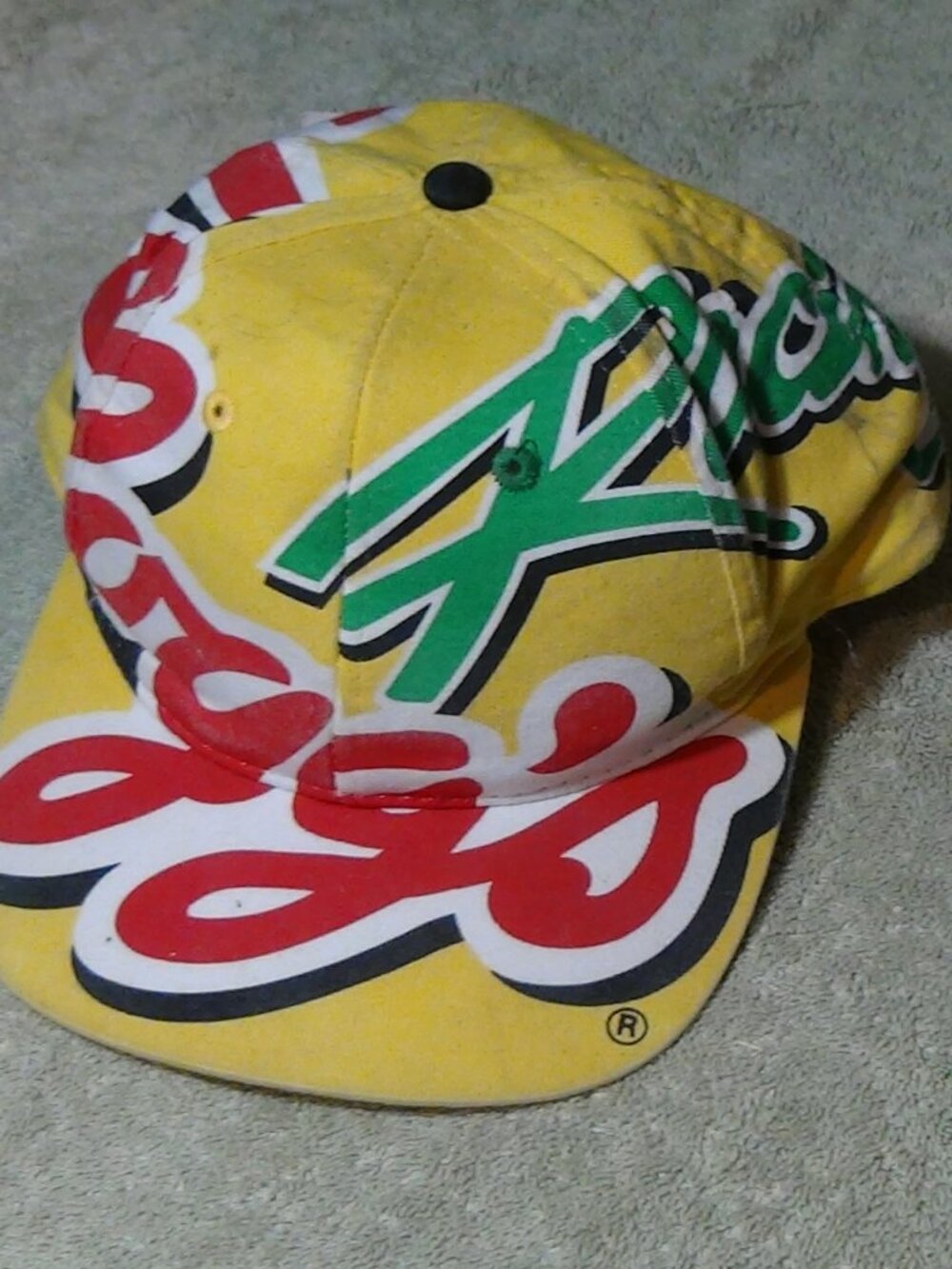 VINTAGE 90`s NEW w/TAGS Kellogg Hat Cap Snap Back Racing Graphic Promo Cereal